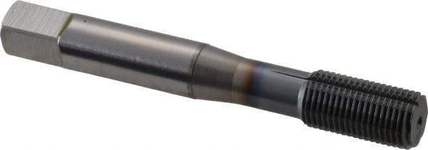 OSG - M10x1.00 Metric Fine D9 Thread Limit Bottoming Thread Forming Tap - Powdered Metal High Speed Steel, TiCN Finish, 2-15/16" OAL, 1-1/4" Thread Length, Right Hand Thread, Series EXOTAP NRT - Apex Tool & Supply
