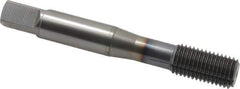 OSG - M10x1.25 Metric Fine D5 Thread Limit Bottoming Thread Forming Tap - Powdered Metal High Speed Steel, TiCN Finish, 2-15/16" OAL, 1-1/4" Thread Length, Right Hand Thread, Series EXOTAP NRT - Apex Tool & Supply