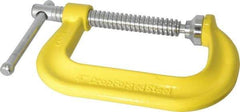 Gibraltar - Regular-Duty 4" Max Opening, 3-1/4" Throat Depth, Forged Steel Standard C-Clamp - 6,200 Lb Capacity, 0" Min Opening, Deep Throat - Apex Tool & Supply