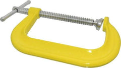 Gibraltar - Regular-Duty 6" Max Opening, 3-1/4" Throat Depth, Forged Steel Standard C-Clamp - 6,600 Lb Capacity, 0" Min Opening, Deep Throat - Apex Tool & Supply