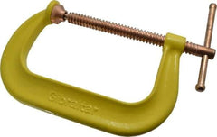 Gibraltar - Regular-Duty 6" Max Opening, 3-1/4" Throat Depth, Forged Steel Standard C-Clamp - 6,600 Lb Capacity, 0" Min Opening, Deep Throat, Copper Plated Screw - Apex Tool & Supply