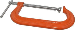 Gibraltar - Regular-Duty 8" Max Opening, 3-1/4" Throat Depth, Forged Steel Standard C-Clamp - 6,900 Lb Capacity, 0" Min Opening, Deep Throat - Apex Tool & Supply