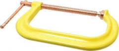 Gibraltar - Regular-Duty 8" Max Opening, 3-1/4" Throat Depth, Forged Steel Standard C-Clamp - 6,900 Lb Capacity, 0" Min Opening, Deep Throat, Copper Plated Screw - Apex Tool & Supply