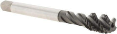 Emuge - 1/2-13 UNC 4 Flute 2B Modified Bottoming Spiral Flute Tap - Cobalt, GLT-1 Finish, 4.331" OAL, Right Hand Flute, Right Hand Thread, Series Enorm - Apex Tool & Supply