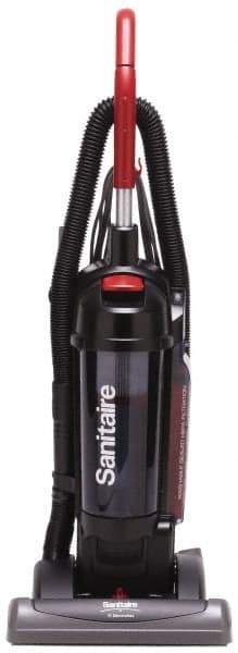 Sanitaire - Single Motor Bagless Heavy-Duty Upright Vacuum Cleaner - 15" Cleaning Width, 10" Amps, Comfort Hand Grip, Black - Apex Tool & Supply
