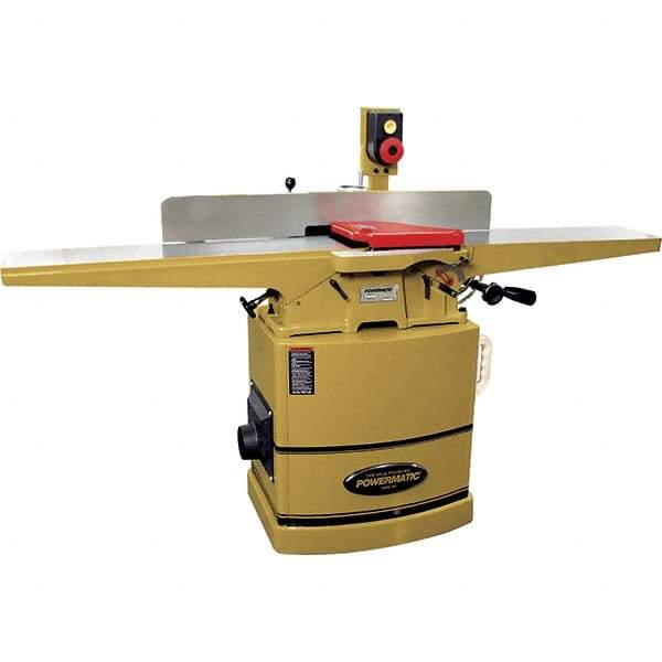 Jet - 7,000 RPM, 8" Cutting Width, 1/2" Cutting Depth, Jointer - 4-3/4" Fence Height, 38" Fence Length, 2 hp - Apex Tool & Supply