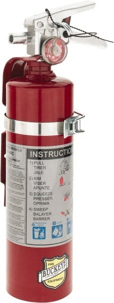 Buckeye Fire - 2.5 Lb, 1-A:10-B:C Rated, Dry Chemical Fire Extinguisher - Apex Tool & Supply