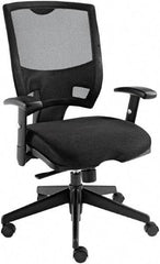 ALERA - 28-3/4" High Office/Managerial/Executive Chair - 18" Wide x 18" Deep, Mesh Seat, Black - Apex Tool & Supply