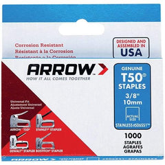 Arrow - 3/8" Wide Stainless Steel Heavy-Duty Staples - 3/8" Leg Length - Apex Tool & Supply