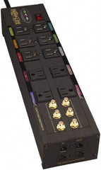 Tripp-Lite - 10 Outlets, 120 VAC15 Amps, 10' Cord, Power Outlet Strip - Floor, Keyhole Mount, 5-15 NEMA Configuration, 3-1/2" Strip - Apex Tool & Supply