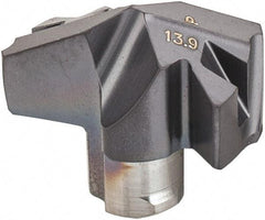 Iscar - Series ICP, 13.89mm Diam Grade IC908 140° Replaceable Drill Tip - Carbide, TiAlN Finish, 13 Seat Size - Apex Tool & Supply