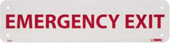 NMC - Emergency Exit, Plastic Exit Sign - 12" Wide x 3" High, Glow-in-the-Dark - Apex Tool & Supply