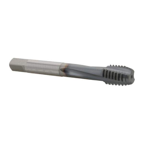 OSG - 7/16-14 UNC 3 Flute Modified Bottoming Spiral Flute Tap - Powdered Metal, TiCN Finish, 3-5/32" OAL, Right Hand Flute, Right Hand Thread, H5, Series EXOTAP VC-10TI - Apex Tool & Supply