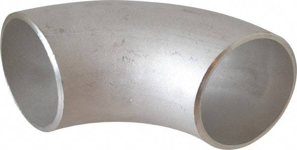 Merit Brass - 2" Grade 304L Stainless Steel Pipe 90° Long Radius Elbow - Butt Weld x Butt Weld End Connections - Apex Tool & Supply