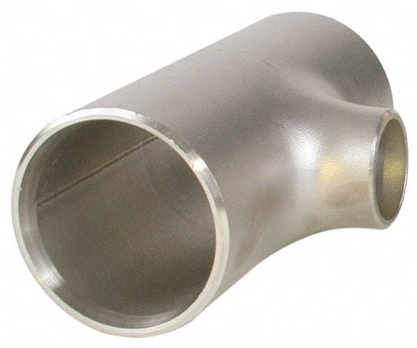 Merit Brass - 8 x 6" Grade 304L Stainless Steel Pipe Tee - Butt Weld x Butt Weld x Butt Weld End Connections - Apex Tool & Supply