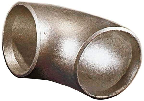 Merit Brass - 3/4" Grade 304L Stainless Steel Pipe 90° Long Radius Elbow - Butt Weld x Butt Weld End Connections - Apex Tool & Supply