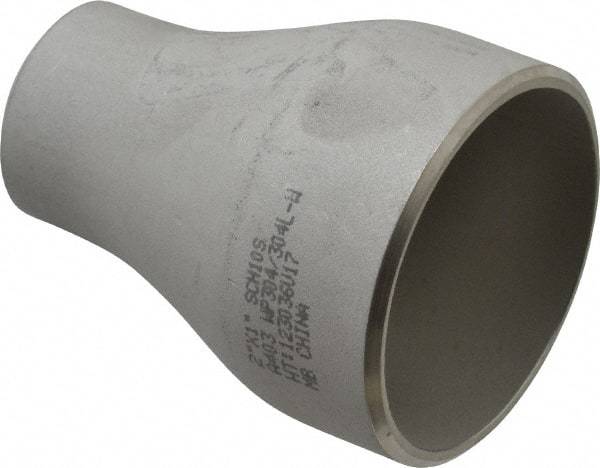 Merit Brass - 2 x 1" Grade 304L Stainless Steel Pipe Concentric Reducer - Butt Weld x Butt Weld End Connections - Apex Tool & Supply