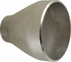Merit Brass - 3 x 1-1/4" Grade 316L Stainless Steel Pipe Concentric Reducer - Butt Weld x Butt Weld End Connections - Apex Tool & Supply