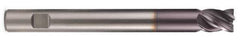 Kennametal - 1/2", 4 Flute, Single End, Solid Carbide, Corner Chamfer End Mill - 3" OAL, Right Hand Flute, 1-1/4" LOC, Right Hand Cut - Apex Tool & Supply