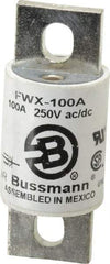 Cooper Bussmann - 250 VAC/VDC, 100 Amp, Fast-Acting Semiconductor/High Speed Fuse - Stud Mount Mount, 3-1/8" OAL, 200 (RMS), 50 at DC kA Rating, 1-7/32" Diam - Apex Tool & Supply
