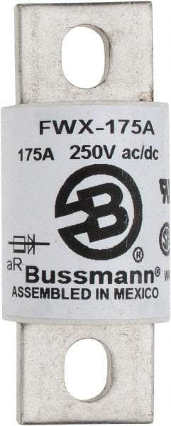 Cooper Bussmann - 250 VAC/VDC, 175 Amp, Fast-Acting Semiconductor/High Speed Fuse - Stud Mount Mount, 3-1/8" OAL, 200 (RMS), 50 at DC kA Rating, 1-7/32" Diam - Apex Tool & Supply