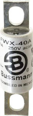 Cooper Bussmann - 250 VAC/VDC, 40 Amp, Fast-Acting Semiconductor/High Speed Fuse - Stud Mount Mount, 3-3/16" OAL, 200 (RMS), 50 at DC kA Rating, 0.81" Diam - Apex Tool & Supply