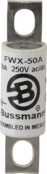 Cooper Bussmann - 250 VAC/VDC, 50 Amp, Fast-Acting Semiconductor/High Speed Fuse - Stud Mount Mount, 3-3/16" OAL, 200 (RMS), 50 at DC kA Rating, 0.81" Diam - Apex Tool & Supply