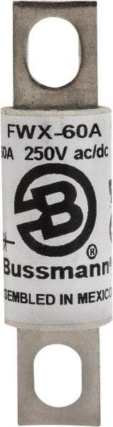 Cooper Bussmann - 250 VAC/VDC, 60 Amp, Fast-Acting Semiconductor/High Speed Fuse - Stud Mount Mount, 3-3/16" OAL, 200 (RMS), 50 at DC kA Rating, 0.81" Diam - Apex Tool & Supply