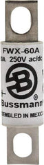 Cooper Bussmann - 250 VAC/VDC, 60 Amp, Fast-Acting Semiconductor/High Speed Fuse - Stud Mount Mount, 3-3/16" OAL, 200 (RMS), 50 at DC kA Rating, 0.81" Diam - Apex Tool & Supply