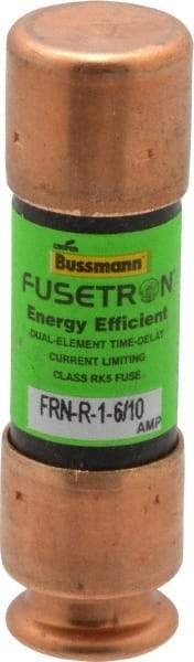 Cooper Bussmann - 125 VDC, 250 VAC, 1.6 Amp, Time Delay General Purpose Fuse - Fuse Holder Mount, 50.8mm OAL, 20 at DC, 200 (RMS) kA Rating, 9/16" Diam - Apex Tool & Supply