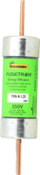 Cooper Bussmann - 125 VDC, 250 VAC, 125 Amp, Time Delay General Purpose Fuse - Bolt-on Mount, 7-1/8" OAL, 20 at DC, 200 (RMS) kA Rating, 1-9/16" Diam - Apex Tool & Supply