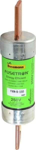 Cooper Bussmann - 125 VDC, 250 VAC, 150 Amp, Time Delay General Purpose Fuse - Bolt-on Mount, 7-1/8" OAL, 20 at DC, 200 (RMS) kA Rating, 1-9/16" Diam - Apex Tool & Supply