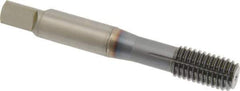 OSG - M10x1.50 Metric Coarse D10 Thread Limit Modified Bottoming Thread Forming Tap - Powdered Metal High Speed Steel, TiCN Finish, 2-15/16" OAL, 1-1/4" Thread Length, Right Hand Thread, Series EXOTAP NRT - Exact Industrial Supply