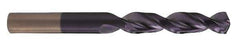 Cleveland - #4 135° Parabolic Flute Cobalt Screw Machine Drill Bit - TiN Finish, Right Hand Cut, 1-1/4" Flute Length, 2-3/8" OAL, Split Point, Straight Shank - Apex Tool & Supply