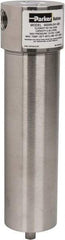 Parker - 1/2" Port, 10" High x 3" Wide, FRL Filter with Stainless Steel Bowl & Automatic Drain - 175 Max psi, 120°F Max - Apex Tool & Supply