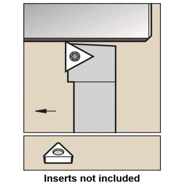 Kennametal - STGC, Right Hand Cut, 0° Lead Angle, 16mm Shank Height x 16mm Shank Width, Neutral Rake Indexable Turning Toolholder - 100mm OAL, TC..1102.. Insert Compatibility, Series Screw-On - Apex Tool & Supply