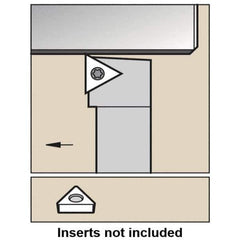 Kennametal - STGC, Right Hand Cut, 0° Lead Angle, 16mm Shank Height x 16mm Shank Width, Neutral Rake Indexable Turning Toolholder - 100mm OAL, TC..1102.. Insert Compatibility, Series Screw-On - Apex Tool & Supply