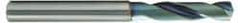 OSG - 9.6mm 140° Spiral Flute Solid Carbide Screw Machine Drill Bit - WD1 Finish, Right Hand Cut, 48mm Flute Length, Standard Point, Straight Shank, Through Coolant - Apex Tool & Supply