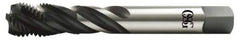 OSG - 1-1/8 - 8 UNS 4 Flute 2B Modified Bottoming Spiral Flute Tap - Vanadium High Speed Steel, Oxide Finish, 180mm OAL, Right Hand Flute, Right Hand Thread, Series 13015 - Apex Tool & Supply