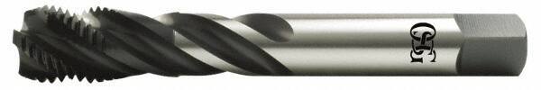 OSG - 7/8-14 UNF 4 Flute 2B Modified Bottoming Spiral Flute Tap - High Speed Steel, Oxide Finish, 125mm OAL, Right Hand Flute, Right Hand Thread, Series 13015 - Apex Tool & Supply