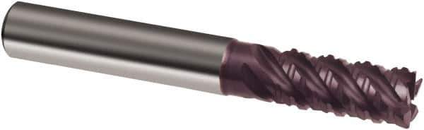 Guhring - 1", 1-3/4" LOC, 1" Shank Diam, 4" OAL, 6 Flute, Solid Carbide Square End Mill - Single End, FIREX Finish, Spiral Flute, 45° Helix, Right Hand Cut, Right Hand Flute, Series 3098 - Apex Tool & Supply