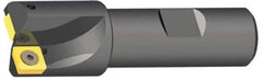Kennametal - 1-3/8" Cut Diam, 0.47" Max Depth of Cut, 1-1/4" Shank Diam, 4.03" OAL, Indexable Square Shoulder End Mill - SPEB 422 Inserts, Cylindrical Shank, 0° Lead Angle - Apex Tool & Supply
