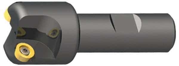 Kennametal - 40mm Cutting Diam, 32mm Shank Diam, 16mm Max Depth of Cut, Straight Shank Indexable Copy End Mill - 2 Inserts, RP.. 43.. Insert, KIPR Toolholder - Apex Tool & Supply