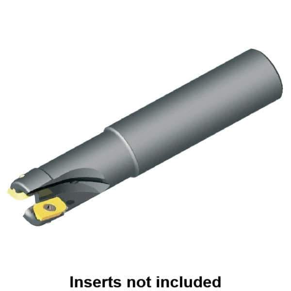 Kennametal - 2" Cut Diam, 0.49" Max Depth of Cut, 1" Shank Diam, 102.36mm OAL, Indexable Square Shoulder End Mill - LF.W 3.53.. Inserts, Weldon Shank, 0° Lead Angle, Series RPF - Apex Tool & Supply
