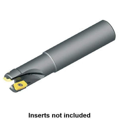 Kennametal - 2" Cut Diam, 0.49" Max Depth of Cut, 1" Shank Diam, 102.36mm OAL, Indexable Square Shoulder End Mill - LF.W 3.53.. Inserts, Weldon Shank, 0° Lead Angle, Series RPF - Apex Tool & Supply