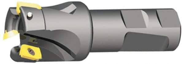 Kennametal - 1-1/4" Cut Diam, 0.404" Max Depth of Cut, 3/4" Shank Diam, 3-3/4" OAL, Indexable Square Shoulder End Mill - LFEW 252... Inserts, Cylindrical Shank, 0° Lead Angle - Apex Tool & Supply