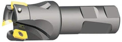 Kennametal - 1-1/4" Cut Diam, 0.404" Max Depth of Cut, 3/4" Shank Diam, 3-3/4" OAL, Indexable Square Shoulder End Mill - LFEW 252... Inserts, Cylindrical Shank, 0° Lead Angle - Apex Tool & Supply