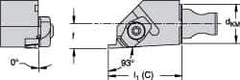 Kennametal - Insert Style NG 2R, 19.99mm Head Length, Right Hand Cut, Internal Modular Threading Cutting Unit Head - System Size KM16, 0.394" Center to Cutting Edge, Series Top Notch - Apex Tool & Supply