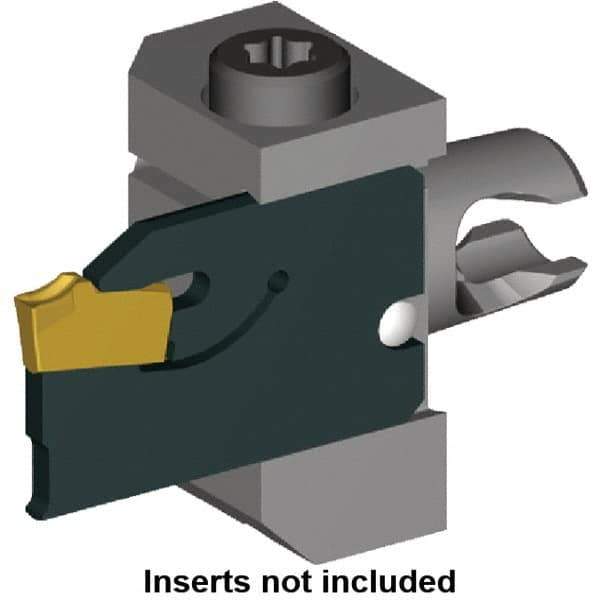 Kennametal - BS Insert, 9.6mm Head Length, Modular Grooving Blade Holder Head - Left Hand Cut, System Size KM12, Series Micro A2 - Apex Tool & Supply