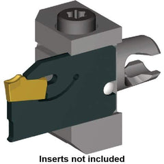 Kennametal - BS Insert, 9.6mm Head Length, Modular Grooving Blade Holder Head - Right Hand Cut, System Size KM12, Series Micro A2 - Apex Tool & Supply